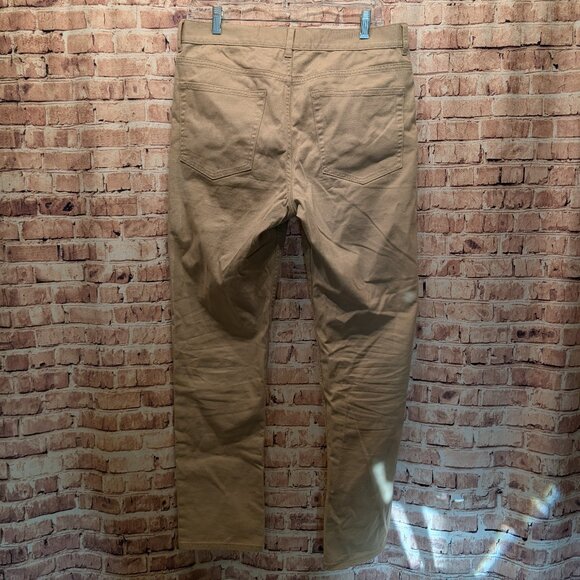 H&M Pants Slim Fit Tan Cotton/Elastane Pants Size 32 - Picture 6 of 14
